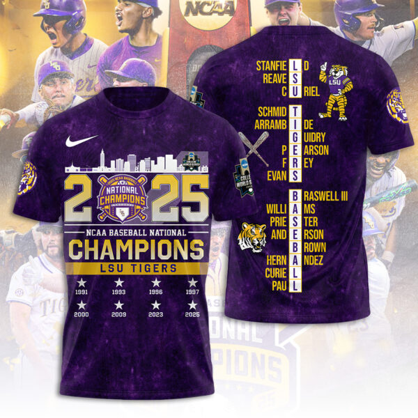 LSU Tigers Baseball 3D Apparel - TANTN 13868