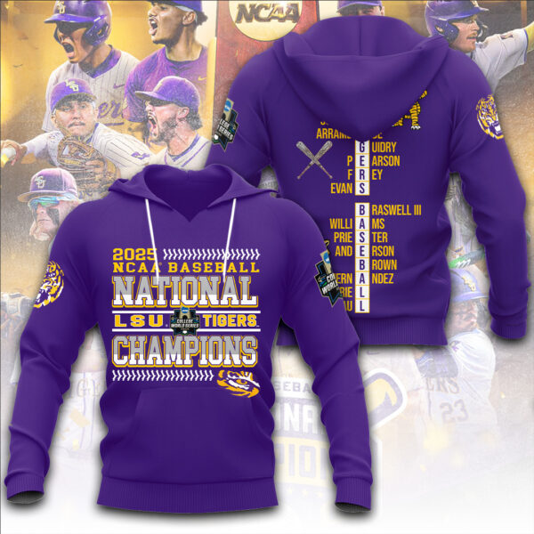 LSU Tigers Baseball 3D Apparel - TANTN 13885