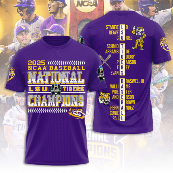 LSU Tigers Baseball 3D Apparel - TANTN 13885
