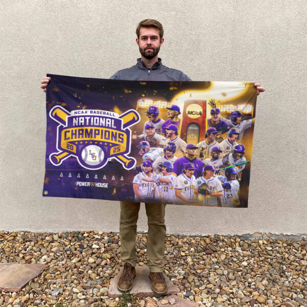 LSU Tigers Baseball 3D House Flag - TANTN 13898