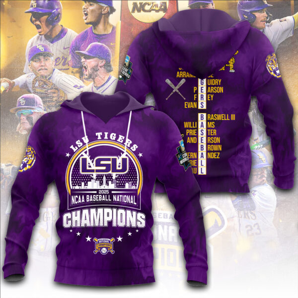 LSU Tigers Baseball 3D Apparel - TANTN 13928