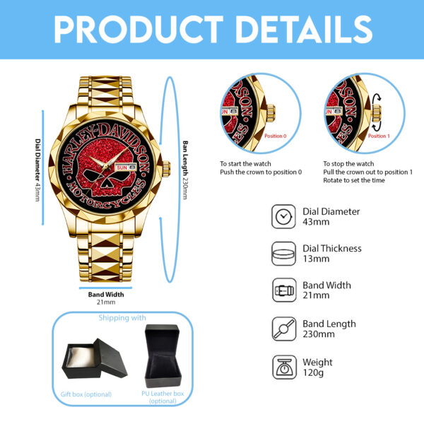 Harley Davidson Alloy Luxury Quartz Watch - TANTN 13939