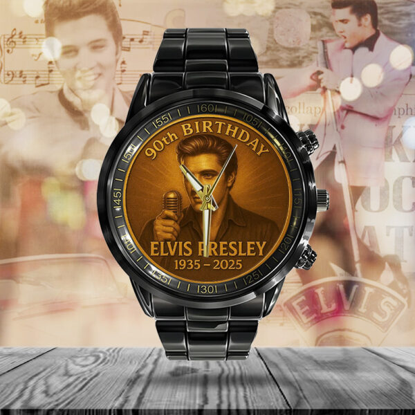 Elvis Presley Black Stainless Steel Watch - TANTN 14027