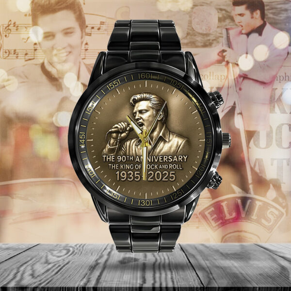 Elvis Presley Black Stainless Steel Watch - TANTN 14028