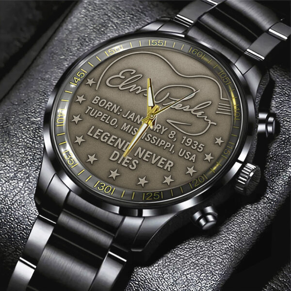 Elvis Presley Black Stainless Steel Watch - TANTN 14029