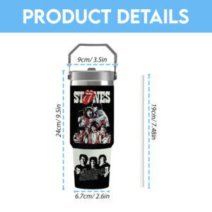 The Rolling Stones Flip Straw 30oz Tumbler - TANTN 13416