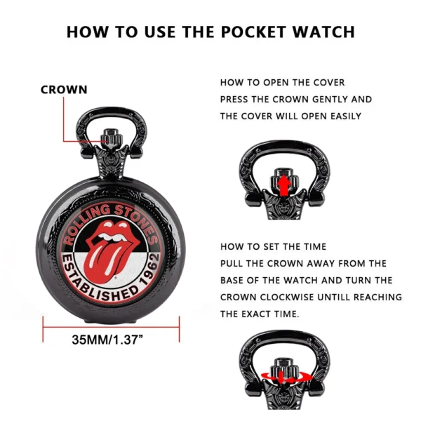 The Rolling Stones Quartz Pocket Watch - MAITM DROP115