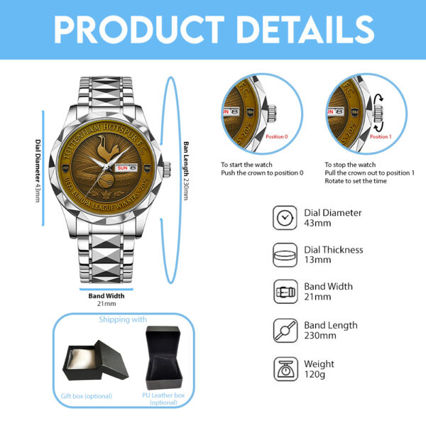 Tottenham Hotspur FC Alloy Luxury Quartz Watch - TANTN 14045