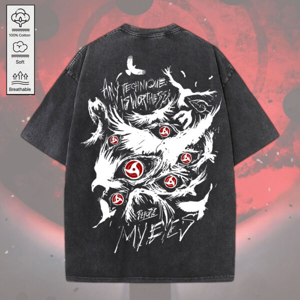 Naruto 2D Acid Washed Cotton Shirt - MEDIA 010