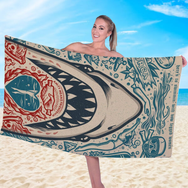 Jaws Rectangle Beach Towel - MAITM 12215