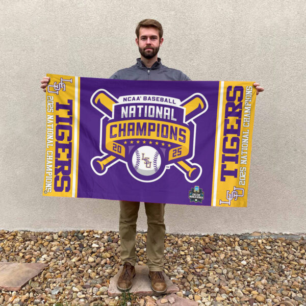 LSU Tigers Baseball 3D House Flag - MAITM 12015