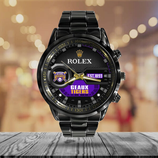 LSU Tigers Baseball x Rolex Black Stainless Steel Watch - MAITM 11899