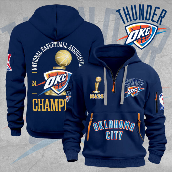 Oklahoma City Thunder 2D Quarter Zip Hoodie - MAITM 12194