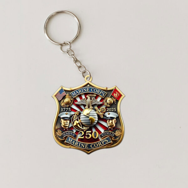 US Marine Corps Custom Shape 2-sided Keychain - MAITM 12292