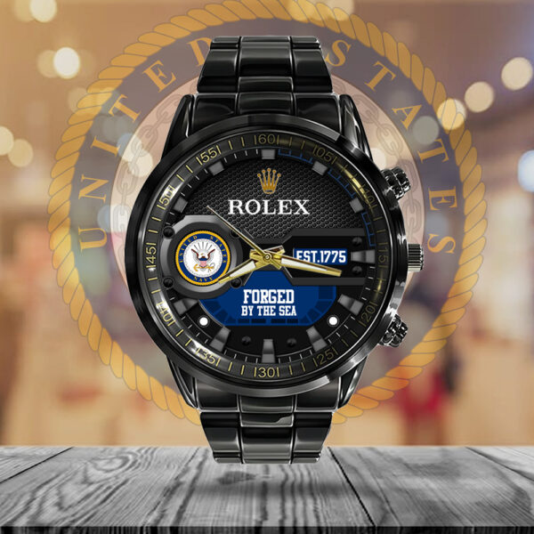 US Navy x Rolex Black Stainless Steel Watch - MAITM 12169