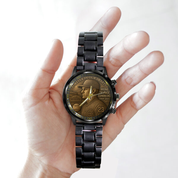 Chicago Cubs x Ryne Sandberg Black Stainless Steel Watch - MAITM 12354
