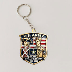 US Army Custom Shape 2-sided Keychain - MAITM 12347