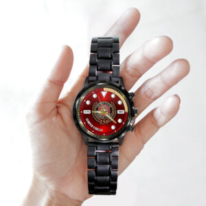 US Marine Corps Black Stainless Steel Watch - MAITM 12199