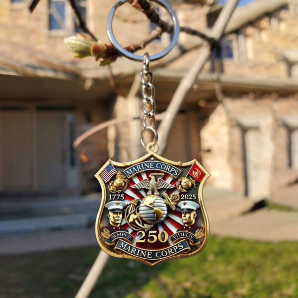US Marine Corps Custom Shape 2-sided Keychain - MAITM 12292