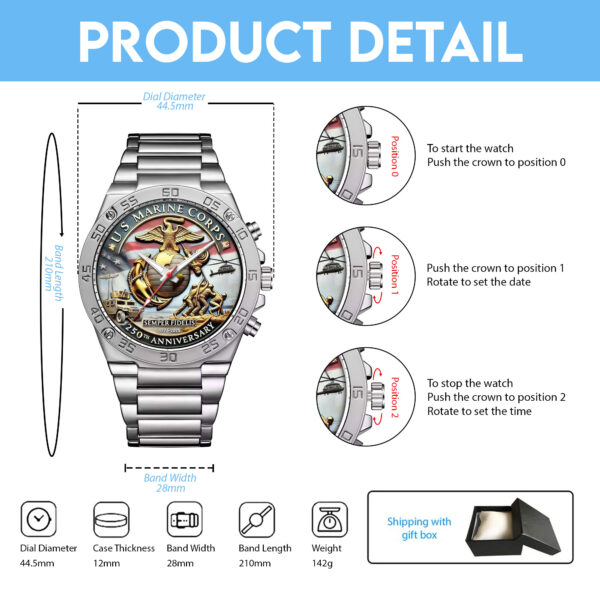 US Marine Corps Gentleman Stainless Steel Watch - MAITM 12203