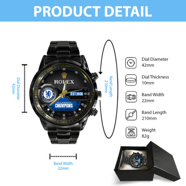 Chelsea FC x Rolex Black Stainless Steel Watch - MAITM 12097