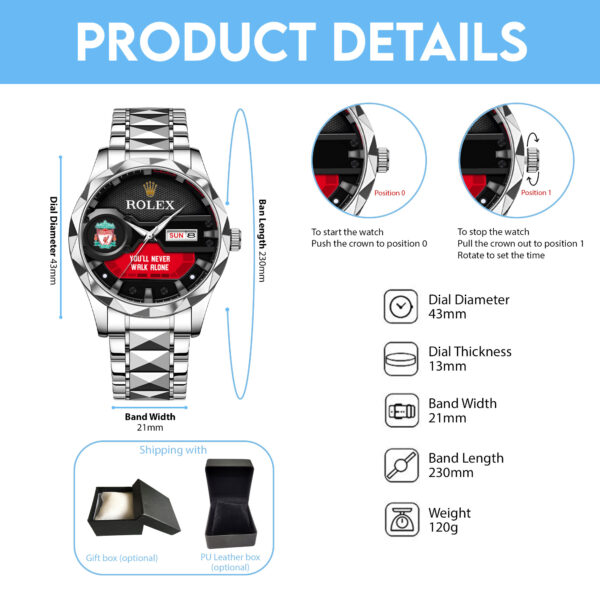 Liverpool FC x Rolex Alloy Luxury Quartz Watch - MAITM 11904