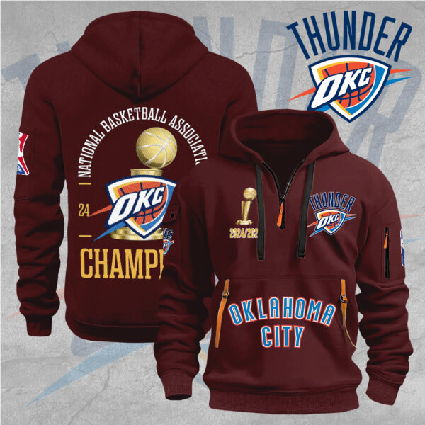 Oklahoma City Thunder 2D Quarter Zip Hoodie - MAITM 12194