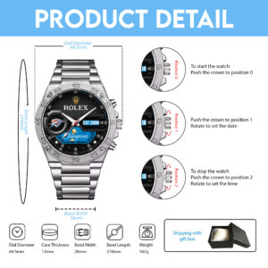 Oklahoma City Thunder x Rolex Gentleman Stainless Steel Watch - MAITM 12196