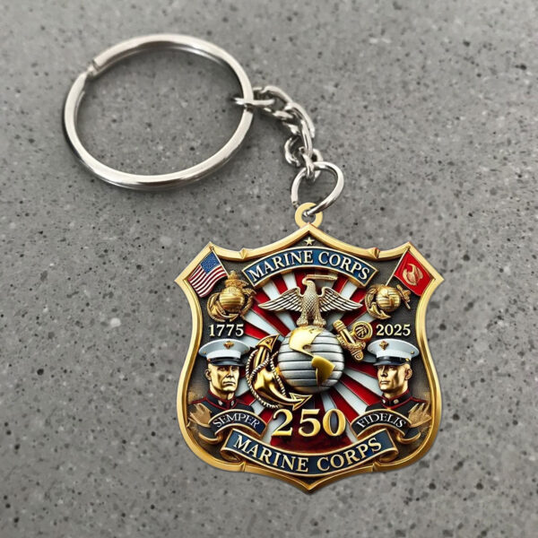 US Marine Corps Custom Shape 2-sided Keychain - MAITM 12292