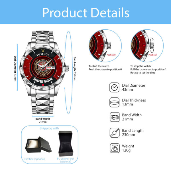 US Marine Corps x Rolex Alloy Luxury Quartz Watch - MAITM 12243