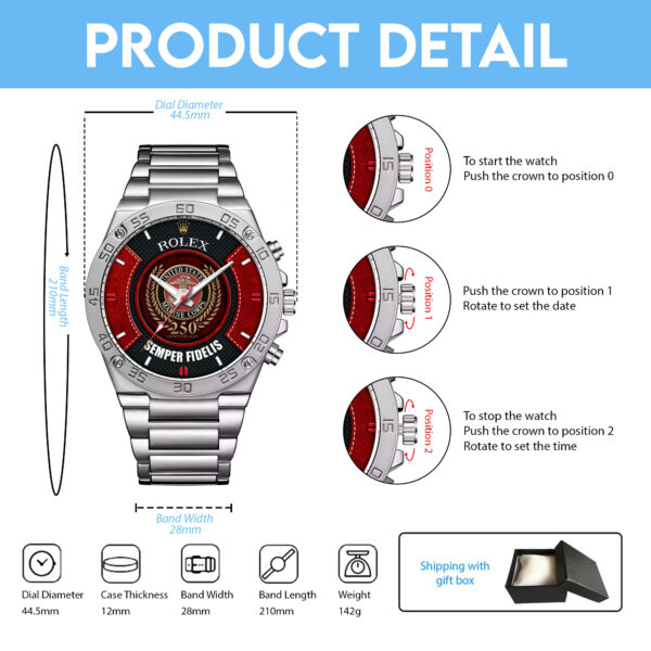 US Marine Corps Gentleman Stainless Steel Watch - MAITM 12334