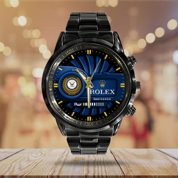 US Navy x Rolex Black Stainless Steel Watch - MAITM 12176