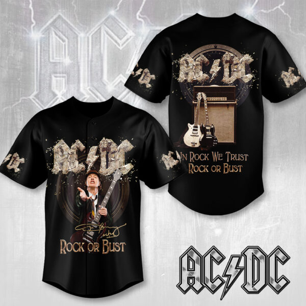 Rock Music x Angus Young Baseball Jersey - MAITM 11918
