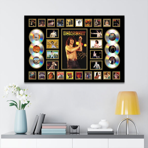 Rock Music x Bon Scott Rectangle Canvas With Inner Frame - MAITM 11990