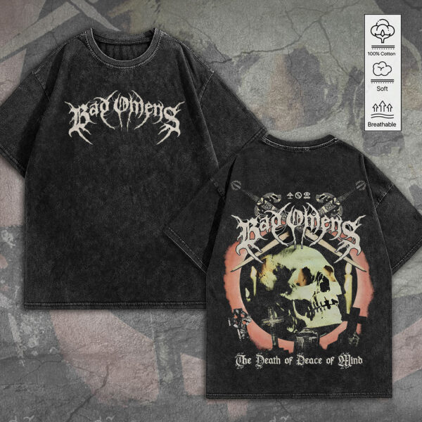 Bad Omens 2D Acid Washed Cotton Shirt - MEDIA 134
