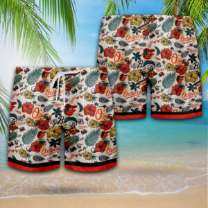 Baltimore Orioles 3D Hawaiian Shirt Shorts - MAITM 12141