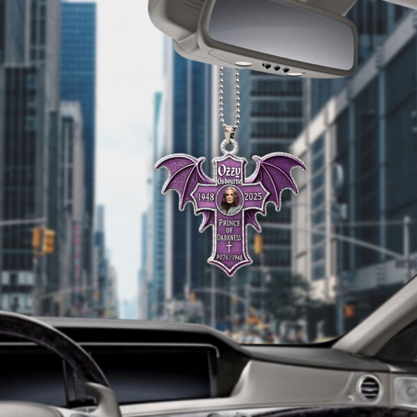 Black Sabbath x Ozzy Osbourne Custom shape 2-sided Acrylic Car Ornament - HOATT 12018