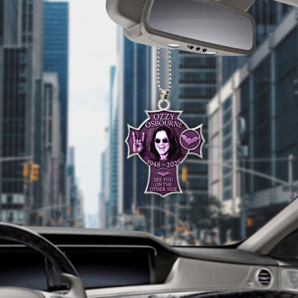 Black Sabbath x Ozzy Osbourne Custom shape 2-sided Acrylic Car Ornament - HOATT 12104