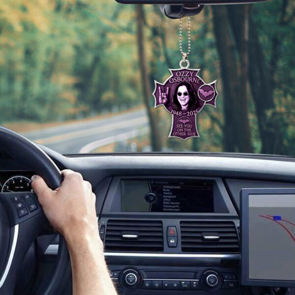 Black Sabbath x Ozzy Osbourne Custom shape 2-sided Acrylic Car Ornament - HOATT 12104