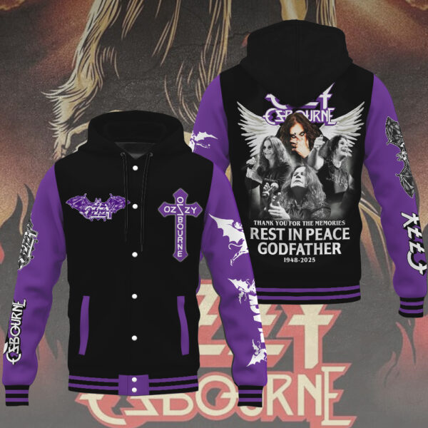 Black Sabbath x Ozzy Osbourne Hooded Baseball Jacket - HOATT 12026