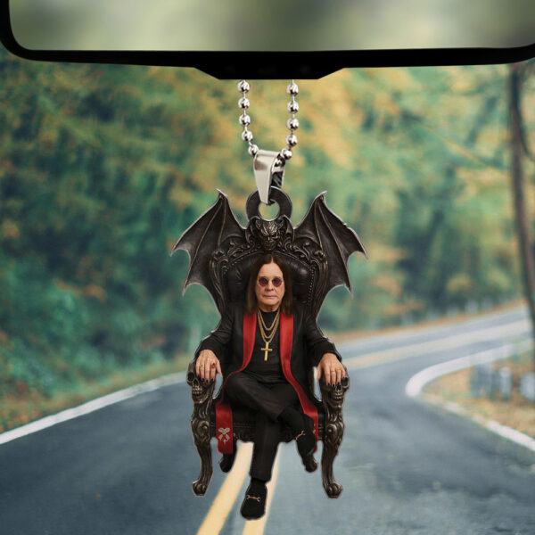 Black Sabbath x Ozzy Osbourne Custom shape 2-sided Acrylic Car Ornament - HOATT 12096