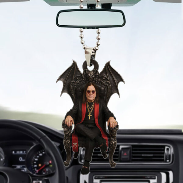 Black Sabbath x Ozzy Osbourne Custom shape 2-sided Acrylic Car Ornament - HOATT 12096