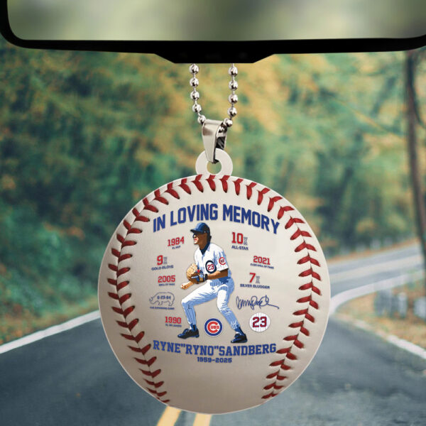 Chicago Cubs x Ryne Sandberg Custom Shape 1-sided Acrylic Car Ornament - TMTHU 111