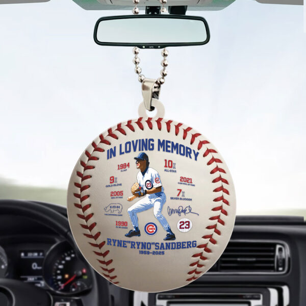 Chicago Cubs x Ryne Sandberg Custom Shape 1-sided Acrylic Car Ornament - TMTHU 111