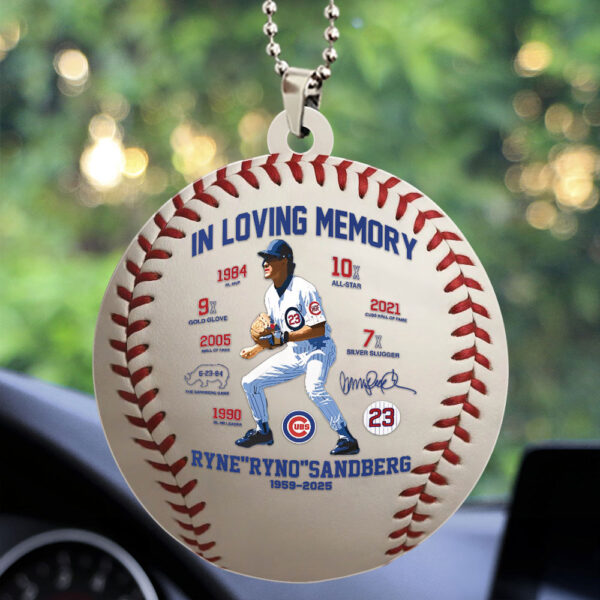 Chicago Cubs x Ryne Sandberg Custom Shape 1-sided Acrylic Car Ornament - TMTHU 111