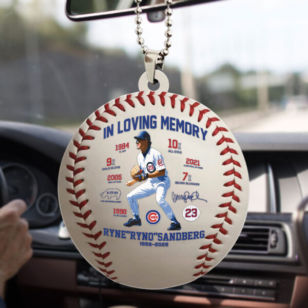 Chicago Cubs x Ryne Sandberg Custom Shape 1-sided Acrylic Car Ornament - TMTHU 111