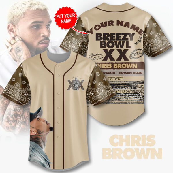Personalized Chris Brown Baseball Jersey - TMTHU 010