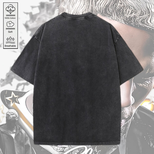 Chris Brown 2D Acid Washed Cotton Shirt - MEDIA 149