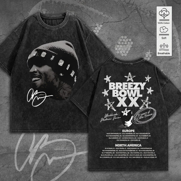 Chris Brown 2D Acid Washed Cotton Shirt - MEDIA 150
