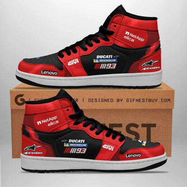 Ducati Lenovo Team x Marc Marquez AJ 1 Sneaker - TANTN 14495